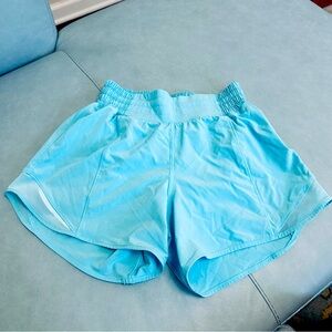 Hotty Hot High-Rise Lined Short 4" size 2 Kayak Blue